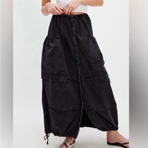 Free People Eloise Maxi Skirt. NWT. Black